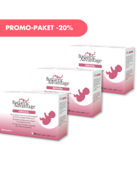 Bild des Bariatric Advantage Promo-Pakets Prenatal (3 Monate), das drei Packungen mit jeweils 60 Kapseln enthält. Dieses spezielle Schwangerschaftsmultivitamin ist für Frauen nach einer bariatrischen Operation konzipiert und deckt den Bedarf an 13 Vitamin